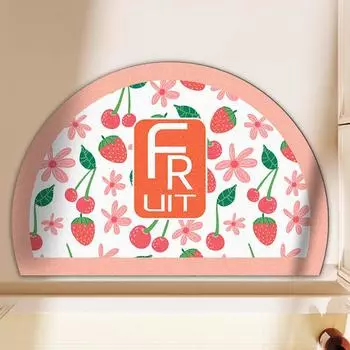Полукруглый летний фруктовый коврик для ванной комнаты с диатомовой грязью, быстросохнущий коврик для ванной комнаты, технологичный кожаный коврик 40*60