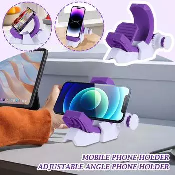 Полукруглый регулируемый держатель для телефона 3D-печать, креативный держатель для телефона One Size белый