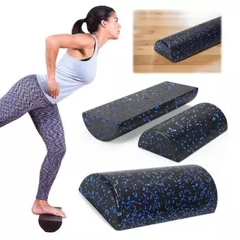 Полукруглый роликовый массажный ролик для йоги, высокоплотная колонна для йоги, многофункциональный полукруглый пенный ролик для тренировки равновесия 30cm