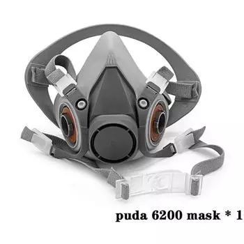 Полумаска 6200, промышленный противогаз, распыление краски, подходит для фильтров серии 2091/6001, резиновый респиратор, пылезащитная маска, корпус