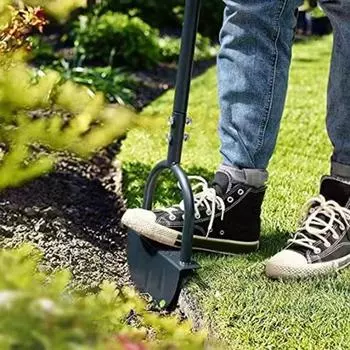 Полумесяц обрезной станок для газона, стальной обрезной станок, удобный с длинной ручкой, садовая ручка, руководство по зубам пилы