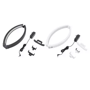 Полумесяц Светильник для маникюрного стола с держателем для телефона, складной, сенсорный, 20 Вт, лампа для маникюра с 3 лампами Black