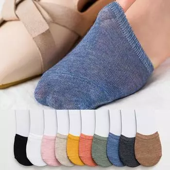 Полуноски для женщин Невидимые полуноски с ладонями Носки с передней ладонью Женские тонкие носки-лодочки, впитывающие пот 1 Pairs хаки