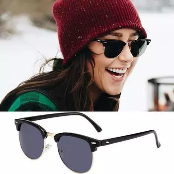 Полуободковые очки Мужские модные трендовые солнцезащитные очки Женские полые леопардовые солнцезащитные очки Мужские и женские уличные солнцезащитные очки