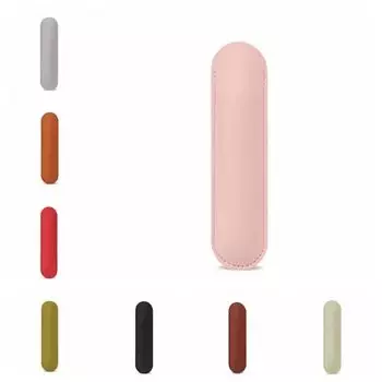 Полуоткрытый кожаный чехол для ручки, чехол для ручки, защитный чехол для ручки, канцелярские принадлежности красный