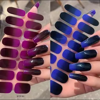 Полуотвержденные гелевые наклейки для ногтей, однотонные полузапеченные цвета для ногтей, УФ-наконечники, наклейки для паста-лампы, нужны X3Q5 CS-088-1set