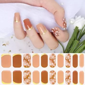 Полуотвержденные наклейки для ногтей 5D Gilding Halo Gloss Nail Therapy наклейка
