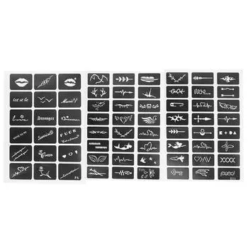 Полуперманентные трафареты для маленьких татуировок, временные шаблоны для аэрографа