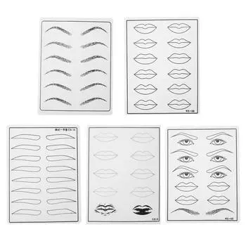 Полуперманентный силиконовый микроблейдинг татуировка Практика кожа Обучение татуировкам Практика кожа Blank Lip
