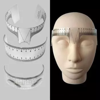 Полуперманентный трафарет для микроблейдинга, направляющая для татуировки бровей, линейка #2