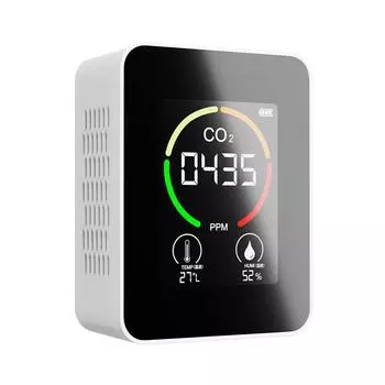 Полупроводниковый датчик CO2 Тестер качества воздуха, температуры и влажности (белый)