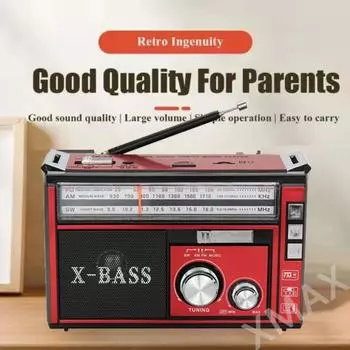 Полупроводниковый радиоприемник в подарок пожилым людям, трехдиапазонный радиоприемник в стиле ретро, портативная карта, Bluetooth-динамик, FM-указатель