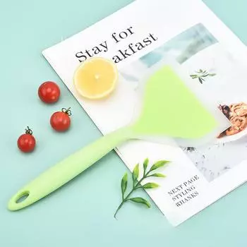 Полупрозрачная силиконовая лопатка Нефритовая лопатка для обжига Широкая жарочная лопатка Домашняя кулинарная сковорода Лопатка для кухни Кухонные принадлежности зелёный