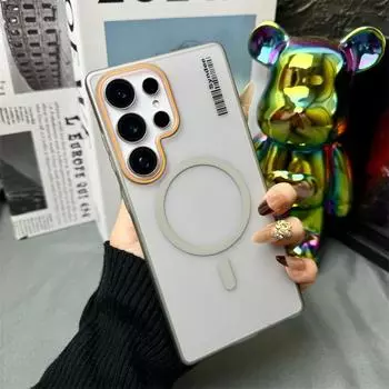 Полупрозрачные матовые твердые ПК чехлы для телефона для Samsung Galaxy S25 S24 S23 S22 Ultra S21 Plus S20 FE чехол для Magsafe магнитная крышка Galaxy S24 Ultra