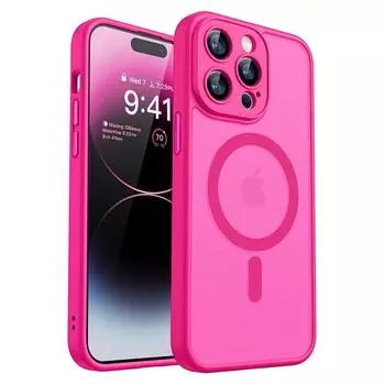 Полупрозрачный матовый улучшенный магнитный чехол для iPhone 16 15 14 13 12 11 Pro Max, совместимый с противоударным защитным чехлом для телефона Magsafe iPhone 11 Pro Max