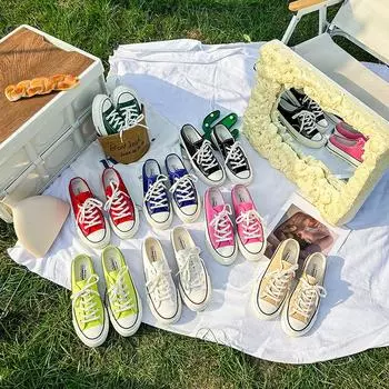 Полутапочки, парусиновая обувь, универсальные маленькие белые туфли для студенток, летняя корейская повседневная обувь, модная парусиновая обувь 40 белый