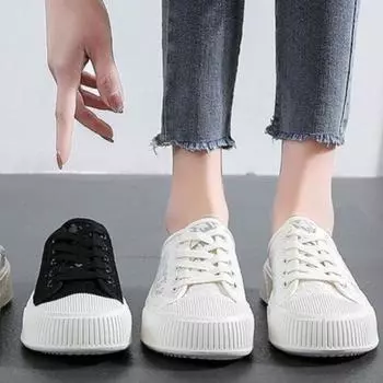 Полутапочки с закрытым носком, женские летние новые резиновые женские туфли с мягкой подошвой, дышащие сетчатые сандалии для отдыха на шнуровке 35