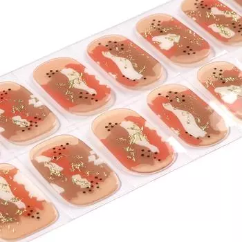 Полузапеченные и полуотвержденные наклейки для маникюра гелем второго поколения Градиентные наклейки для французского геля для ногтей Фототерапевтические патчи 6.5*18