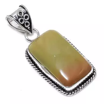 Polychrome Jasper Gemstone Handmade 925 Sterling Silver Pendant 1.97 a7K46