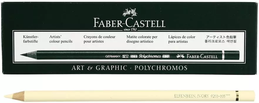 Цветные карандаши Polychromos 103 цвета слоновой кости 6 штук Faber-Castell