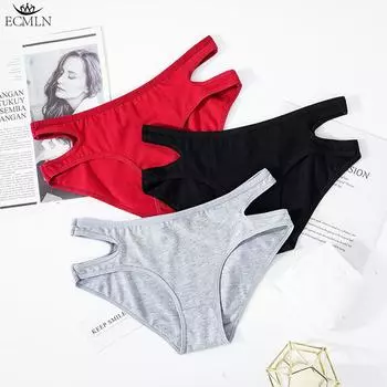 Полые хлопковые трусы с двойной талией, женские удобные безопасные дышащие трусики, сексуальное женское белье M белый