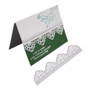 Полые кружевные металлические режущие штампы для скрапбукинга, бумажные карты, тиснение, трафарет, подарок «сделай сам» серебряный