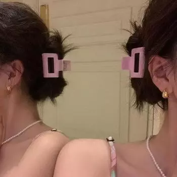 Полые квадратные макаронные цветные маленькие когти для волос, пластиковые заколки для волос, заколки, заколки, зажим для хвоста, крабы для женщин, аксессуары для волос A1