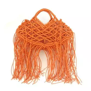 Полые сумки ручной работы из хлопковой веревки, соломенная тканая сумка для женщин, модная сумка с кисточками, женская летняя роскошная брендовая сумка на плечо, кошельки