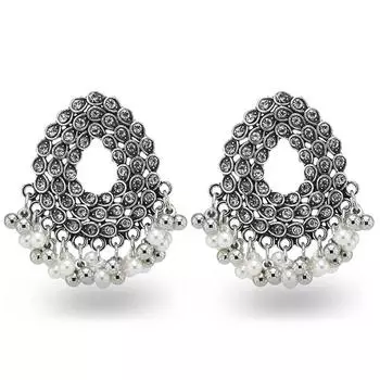 Полые жемчужные кисточки, инкрустированные бриллиантами, ретро народные серьги, женские серьги Ид аль-Фитр Лассер Байрам