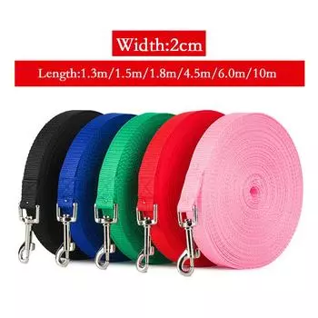 Polyester Dog Training Leashes Walking Pet Leash Long Lanyard Traction Rope for Small Large Dogs 4.5M 6M 10M Lead Strap 4.5m синий
