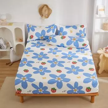 Polyester Fitted Sheet Adjustable Sheets King Bed Sheets Couple Bed Cover With Elastic 180X200 No Pillowcase 150x200cm