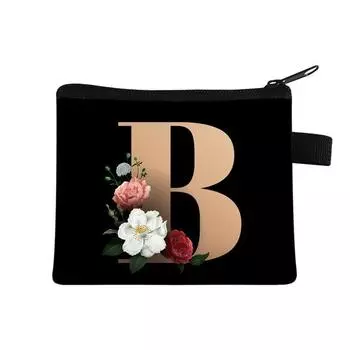 Polyester Makeup Bag Printed Coin Purse Student Card Bag Coin Storage Bag Portable Toiletry Bag
