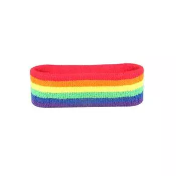 Polyester Rainbow Tennis Headband Elastic Fitness Wrist Brace Yoga Wrist Wrap Sports Accessories 1pcs Headband