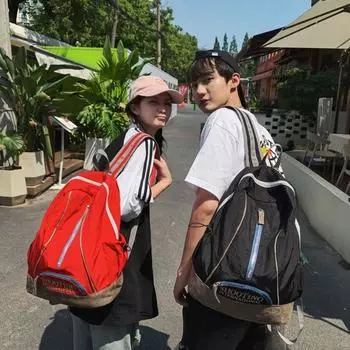 Polyester Trendy Ins Backpack Embroidery School Bags Casual Schoolbags Female Junior High School Style 10