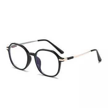 Очки для чтения с полигональной оправой, ультралегкие, модные, большого размера, удобные, от +0,75 до +4 +0.75 чёрный