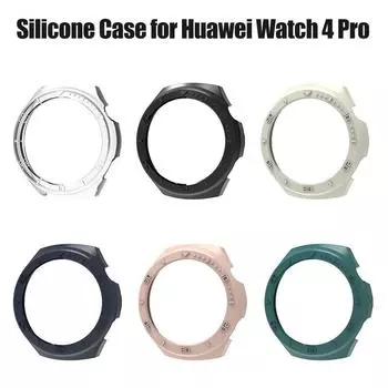 Полый чехол из ПК для Huawei Watch4 Pro/Huawei Watch 4, защитный чехол с градуированными цифрами, аксессуары для часов Huawei Watch 4 Pro розовый