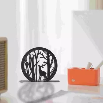Полый держатель для салфеток Elk Tree, металлический держатель для салфеток, подставка для хранения салфеток, металлический держатель для салфеток, деревенский держатель для салфеток чёрный