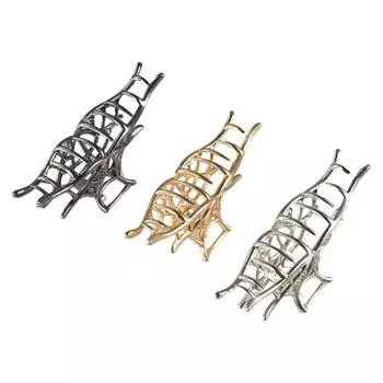 Полый Хэллоуин Коготь для волос цинковый сплав металлическая заколка для волос аксессуары для волос Паук Акула клип фестиваль золотой