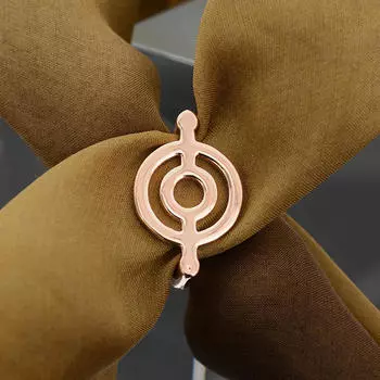 Полый круг уникальный шелковый шифоновый шарф зажимы кольца держатель ювелирных изделий