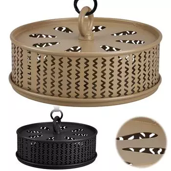 Полый лоток для катушки от комаров с крышкой, репеллент от комаров, коробка для благовоний, металлическая горелка для благовоний, репеллентная для наружного кемпинга хаки