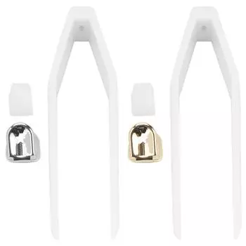 Полый одинарный полый хип-хоп вставной зуб Хэллоуин фестиваль хип-хоп украшение зуба Silver