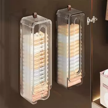 Полый ящик для хранения нижнего белья Пластиковый органайзер для носков Многофункциональный держатель для бюстгальтера и одежды для дома прозрачный