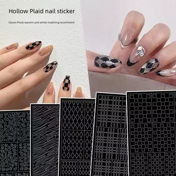 Полый трафарет для дизайна ногтей с леопардовым узором