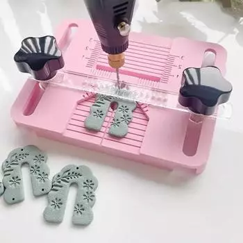 Polymer Clay Earring Drill Guide Piercing Tool For Clay Beads Hole Positioning Design Wear Resistant For Diy Jewelry Making onesize