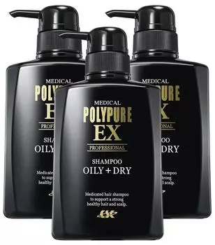 Polypure EX Scalp Shampoo Набор из 3 лечебных шампуней 350 мл Квази-лекарство для мужчин/женщин