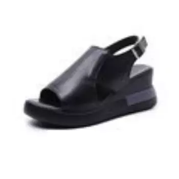 Polyurethane wedge heel sandals women s new summer high heel fish mouth women s shoes large size 4142 platform women s shoes 35