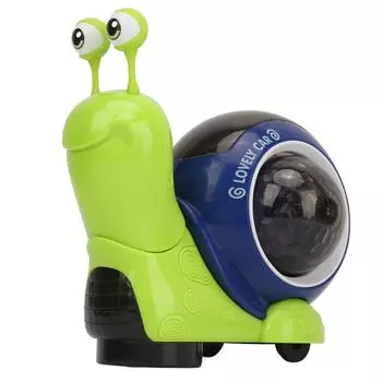 Ползающая улитка детская игрушка музыкальная подсветка универсальная качающаяся голова ходячая игрушка для животика улитка зеленая зелёный