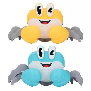 Ползающий краб детская игрушка электрическая обучающая игрушка для ползания светящаяся музыка для младенцев сенсорная индукция краб для рождения Blue