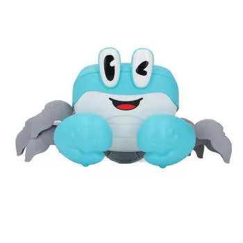 Ползающий краб детская игрушка электрический обучающий ползанию светящийся музыкальный для младенцев сенсорный индукционный краб для синий