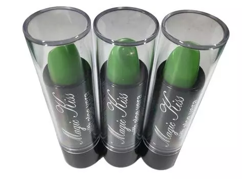 Помада Magic Kiss Aloe Vera, гавайская классика, сувенирный набор из 3 штук [terry_and_jun] Несъемная (Зеленый/Зеленый/Зеленый)